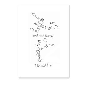 What I think I look like - Football card