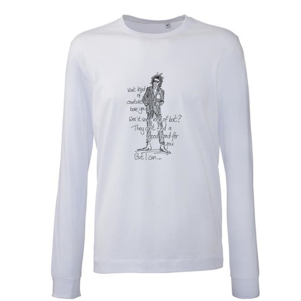 T-shirt John Cooper Clarke 'Metodo Stile Cerniera' – Bianca, 100% Cotone, SOLS REGENT