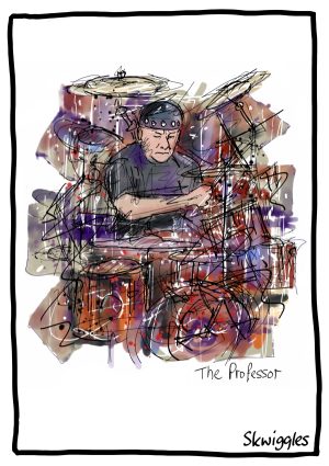 Neil Peart A3 Colour Print