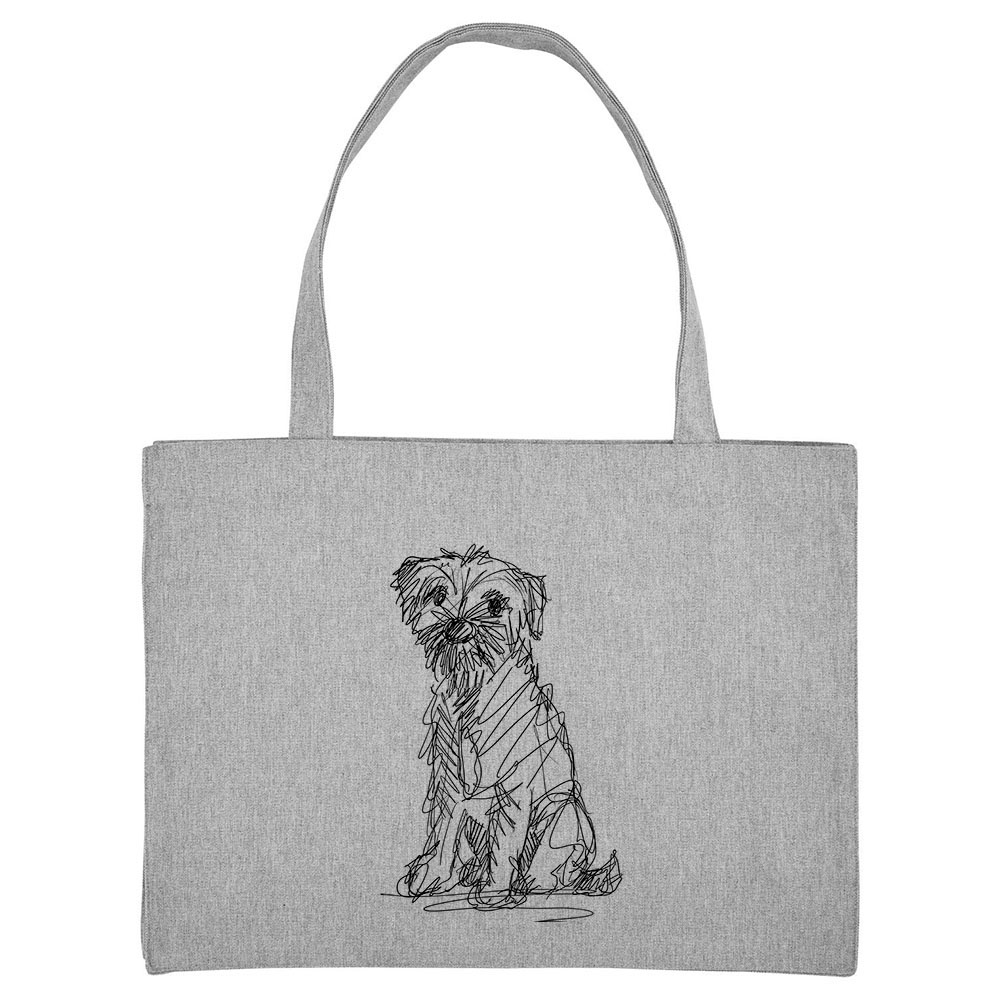 Bull Terrier Bk/Wh Tote Bag - | Arks-N-Barks